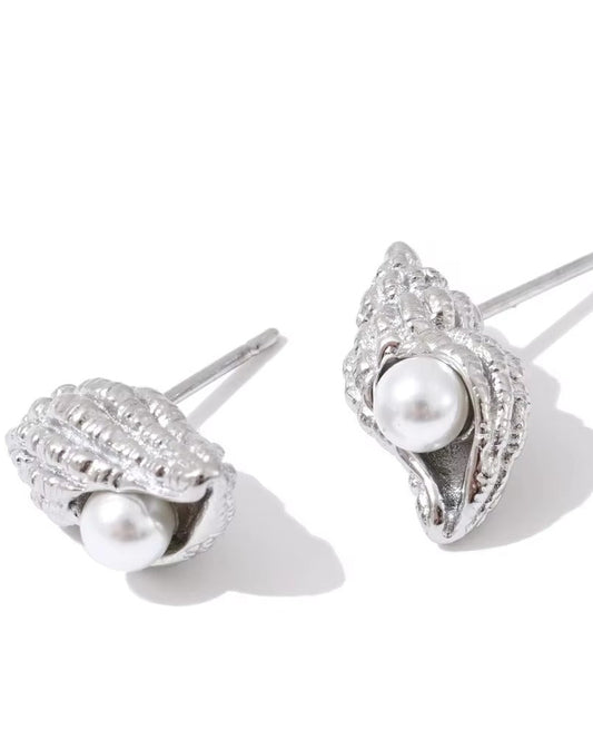 Aretes Nácar Marino