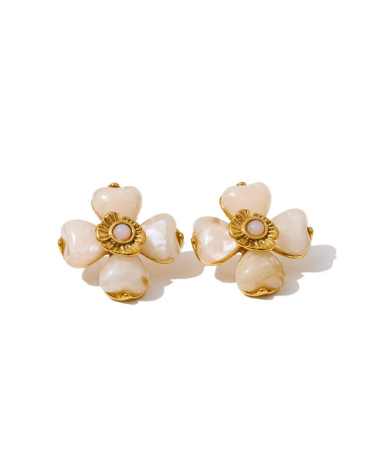 Aretes Flor Nacarada
