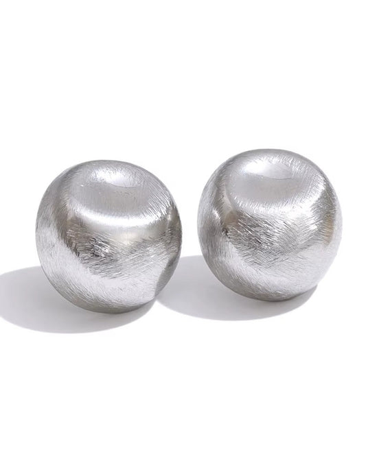 Aretes Esferas Plateadas