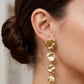 Aretes Discos Orgánicos Dorados
