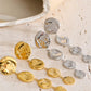 Aretes Discos Orgánicos Dorados