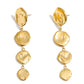 Aretes Discos Orgánicos Dorados
