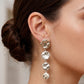 Aretes Discos Orgánicos Plateados