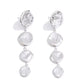 Aretes Discos Orgánicos Plateados