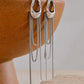 Aretes Colgantes de Eslabones en Capas