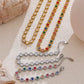 Pulsera con zirconias, color plateado