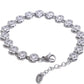 Pulsera con zirconias, color plateado