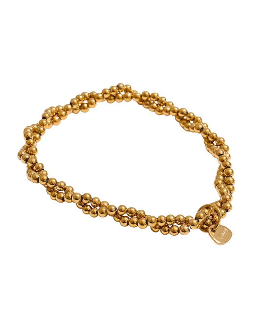 Pulsera Esferas Entrelazadas Doradas