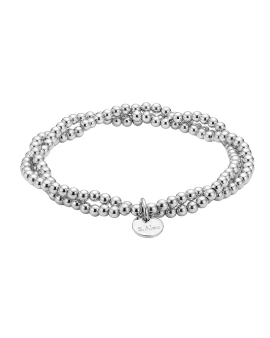 Pulsera Esferas Entrelazadas Plateadas