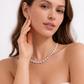 Collar plateado con zirconias