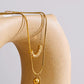 Collar doble minimalista en color dorado