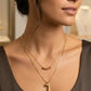 Collar doble minimalista en color dorado