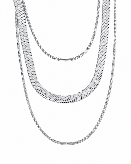 Collar Cadenas Multicapa