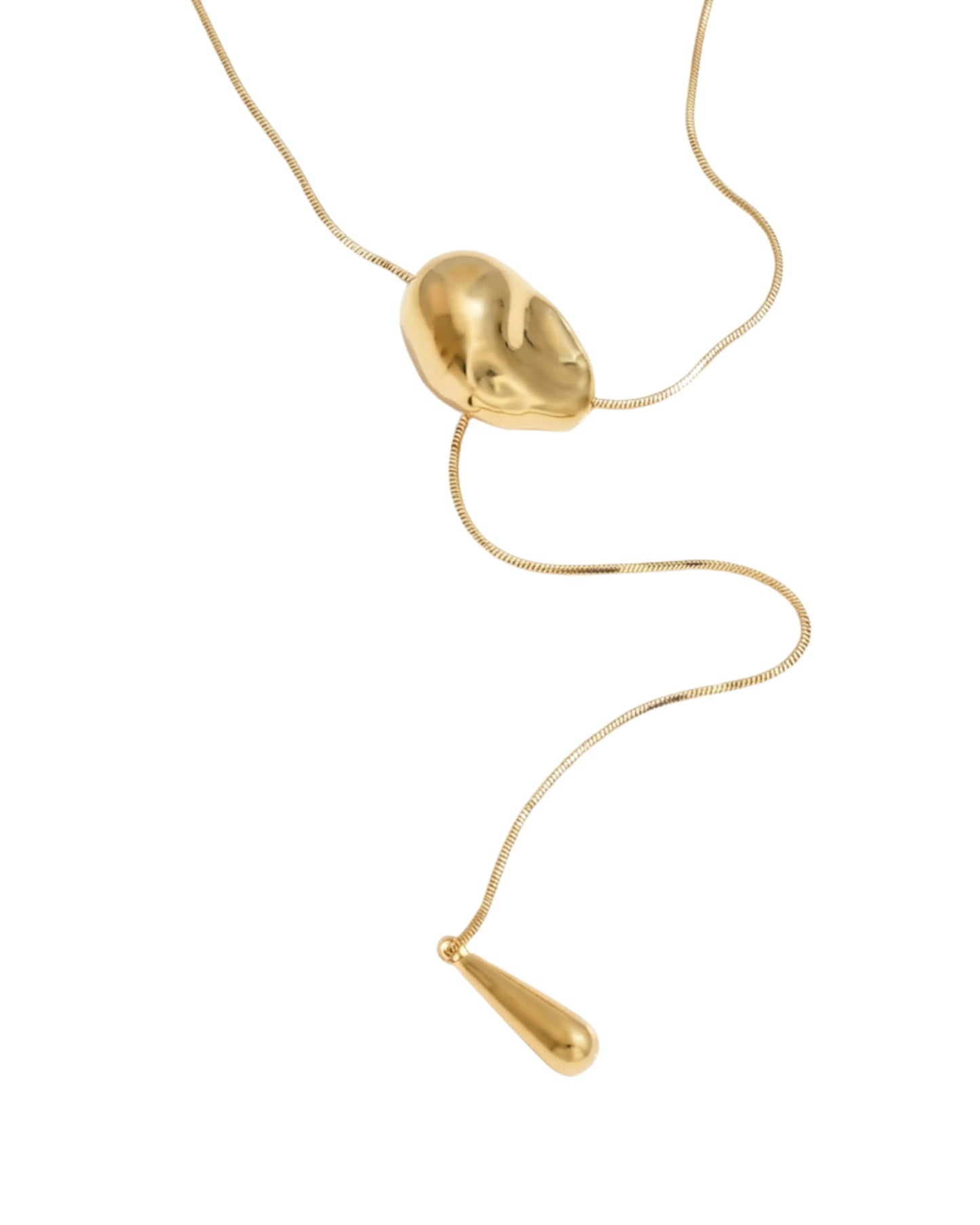 Collar Gota Orgánica Dorada