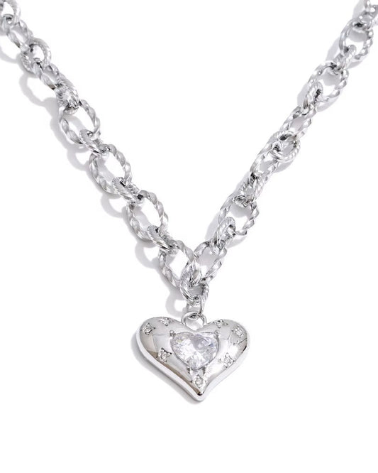 Collar Corazón Texturizado