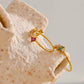 Anillo Delgado con Cristales Multicolor