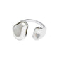 Anillo Perla Orgánica Plateada