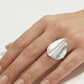 Anillo Hoja Plateada