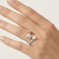 Anillo Texturizado con Perla