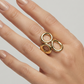 Anillo Triple Aro Geométrico Dorado