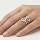 Anillo Triple Aro Geométrico Plateado