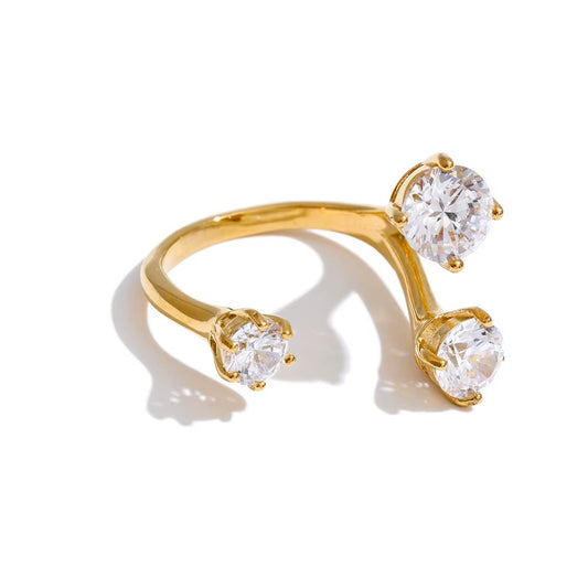 Anillo Destellos Dorados