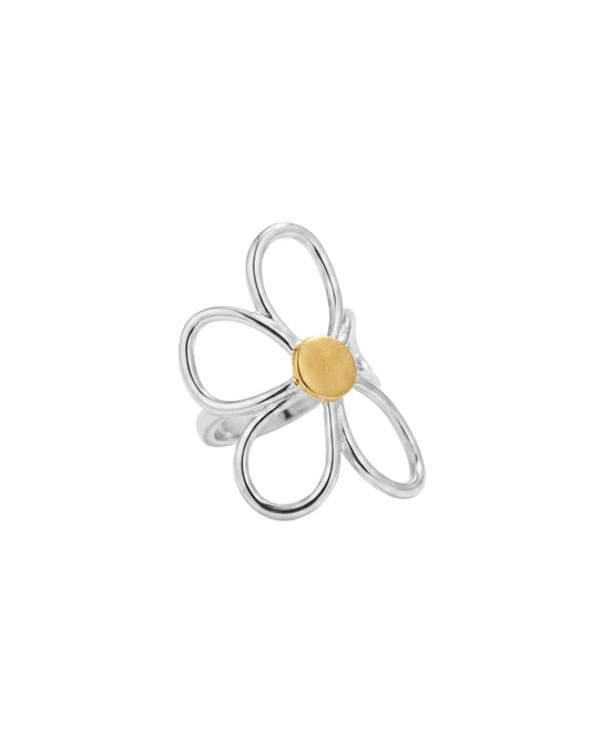 Anillo Maxi Flor Bicolor