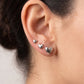 Aretes Corazón Estelar Plateados