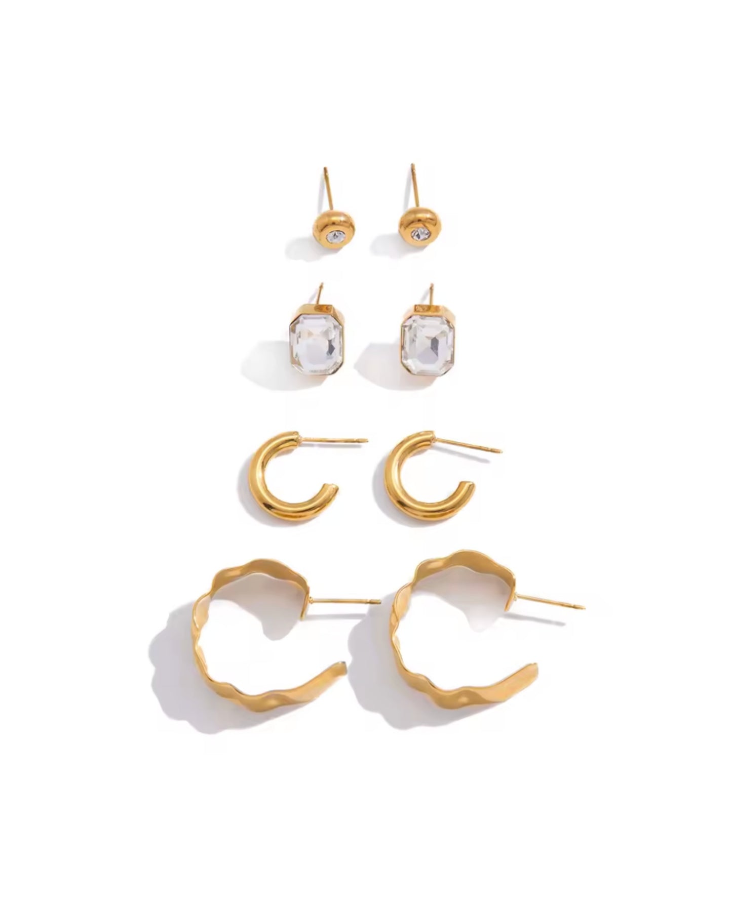 Set de Aretes Formas y Texturas