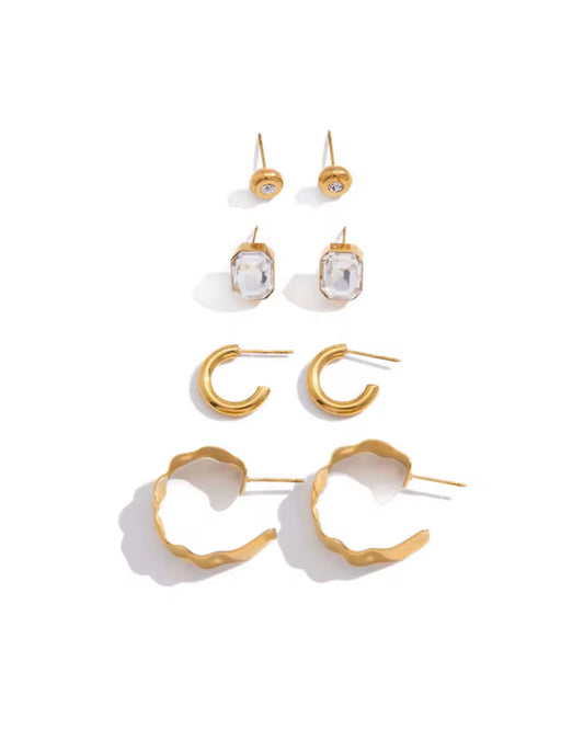 Set de Aretes Formas y Texturas
