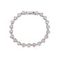 Pulsera plateada con cristales de corazon