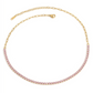 Collar Minimalista con Cristales en Rosa