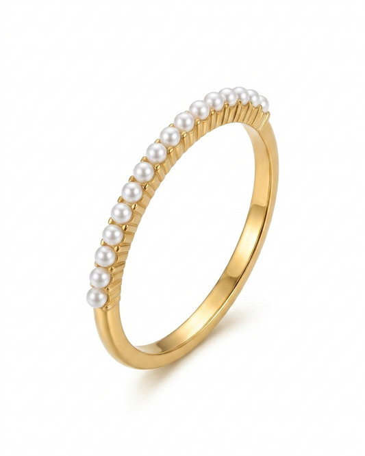 Anillo Eternity de Micro Perlas