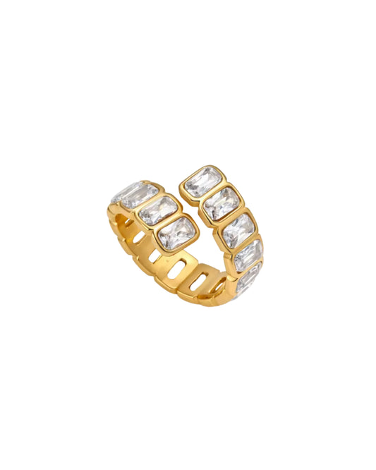 Anillo Abierto de Circonias