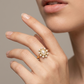 Anillo Medallón Pearl Halo