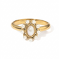 Anillo Medallón Pearl Halo