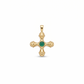 Dije de cruz bizantina en color dorado y verde