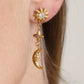 Aretes de Luna, Estrella y Sol con Circonias