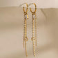 Aretes Drop con Cascadas de Brillo