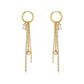 Aretes Drop con Cascadas de Brillo
