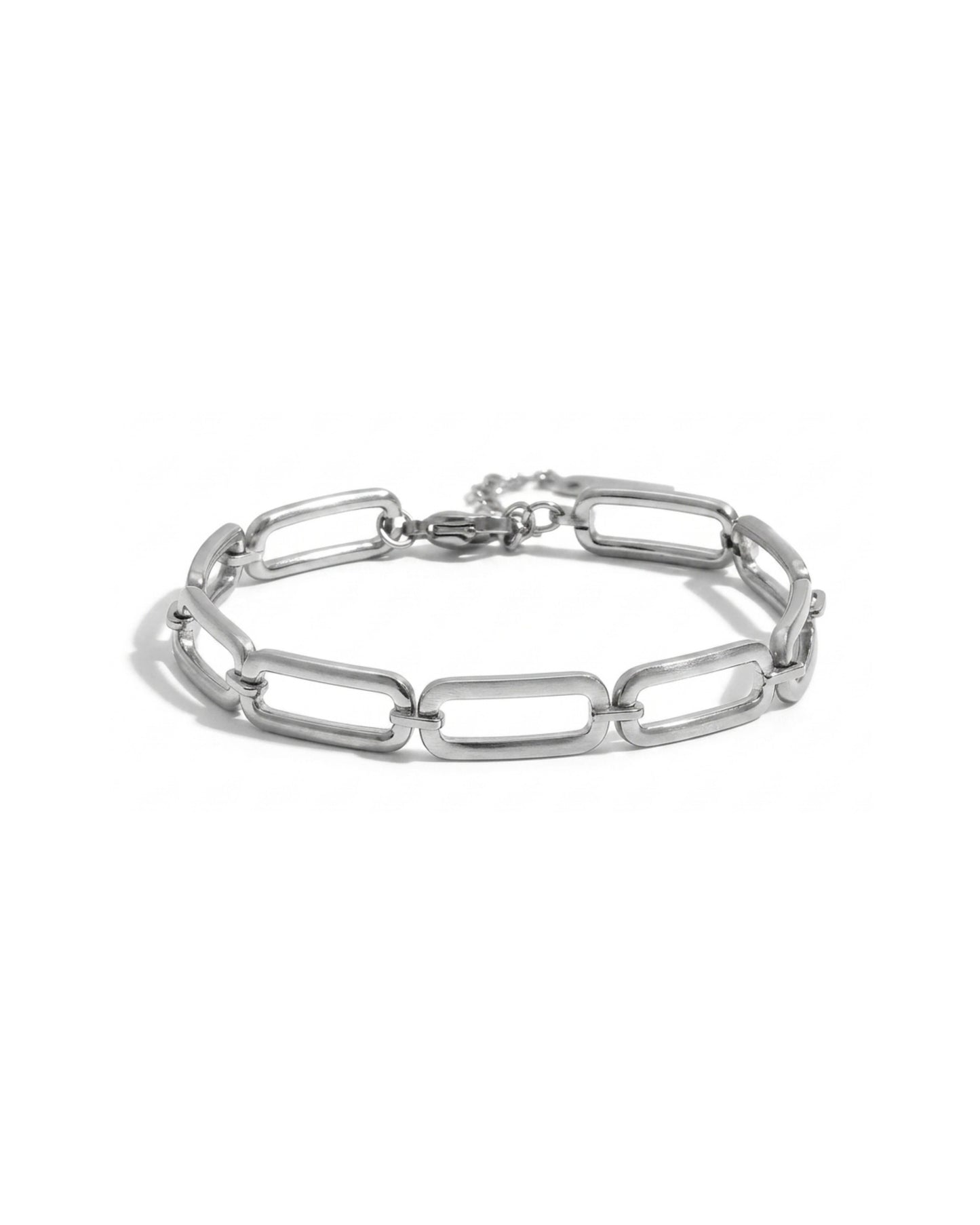Pulsera Plateada Rígida