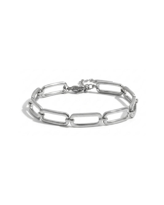 Pulsera Plateada Rígida