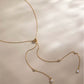 Collar lariat con destellos minimalistas