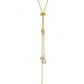 Collar lariat con destellos minimalistas