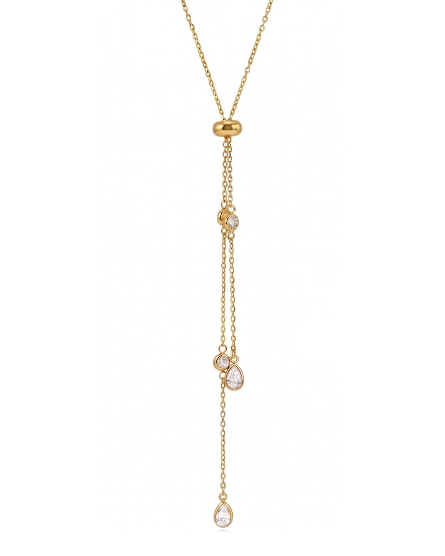 Collar lariat con destellos minimalistas