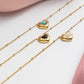 Collar dorado de corazón en color negro de tipo ajustable