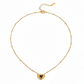 Collar dorado de corazón en color negro de tipo ajustable