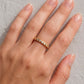 Anillo churumbela en color dorado con piedra zirconia