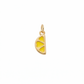 Dije de rodaja de limon en color amarillo con detalles de corazón