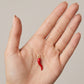 Dije de cornicello italiano en esmalte rojo